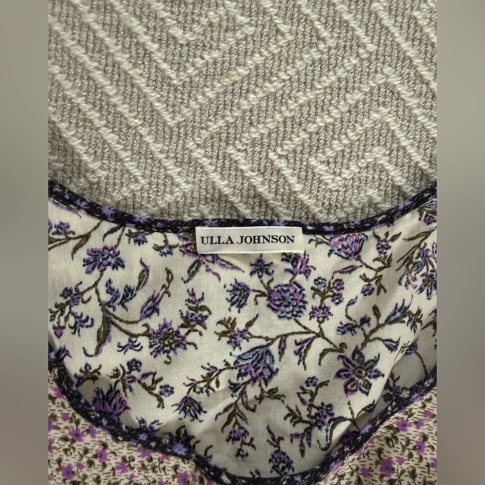 Ulla Johnson Ruffled Tiered Patchwork Floral Dress - image 2